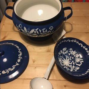 Pewter set of dinner server